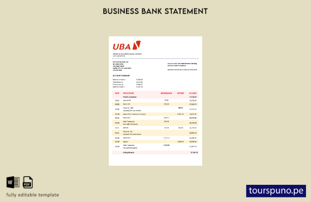 listo para imprimir declaración de empresa UBA Plantilla en formato Word y PDF